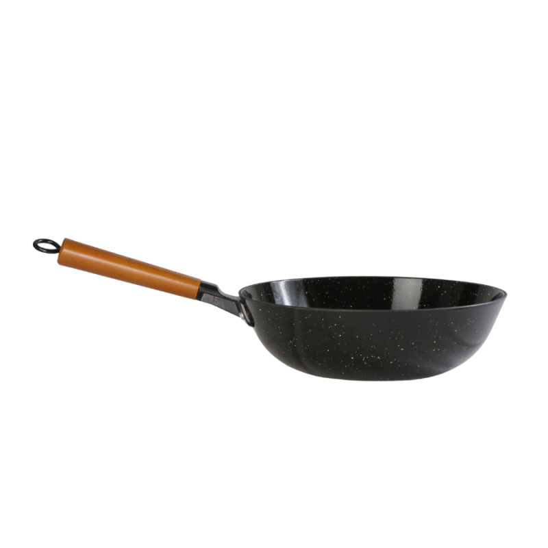 Marble Enamel Cast Iron Wok