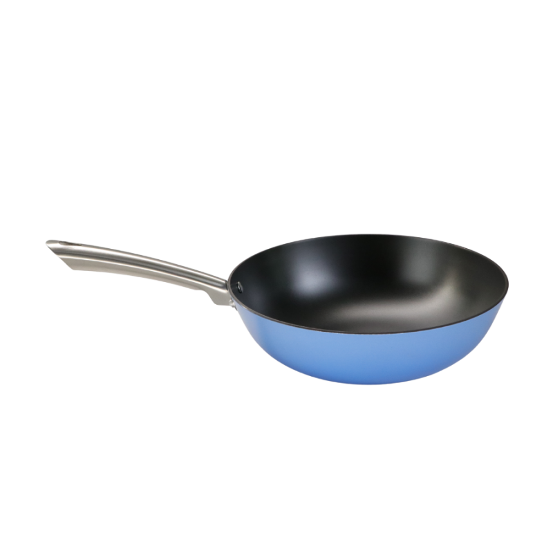 Enamel & Pre-seasoned cast iron wok - Image 2