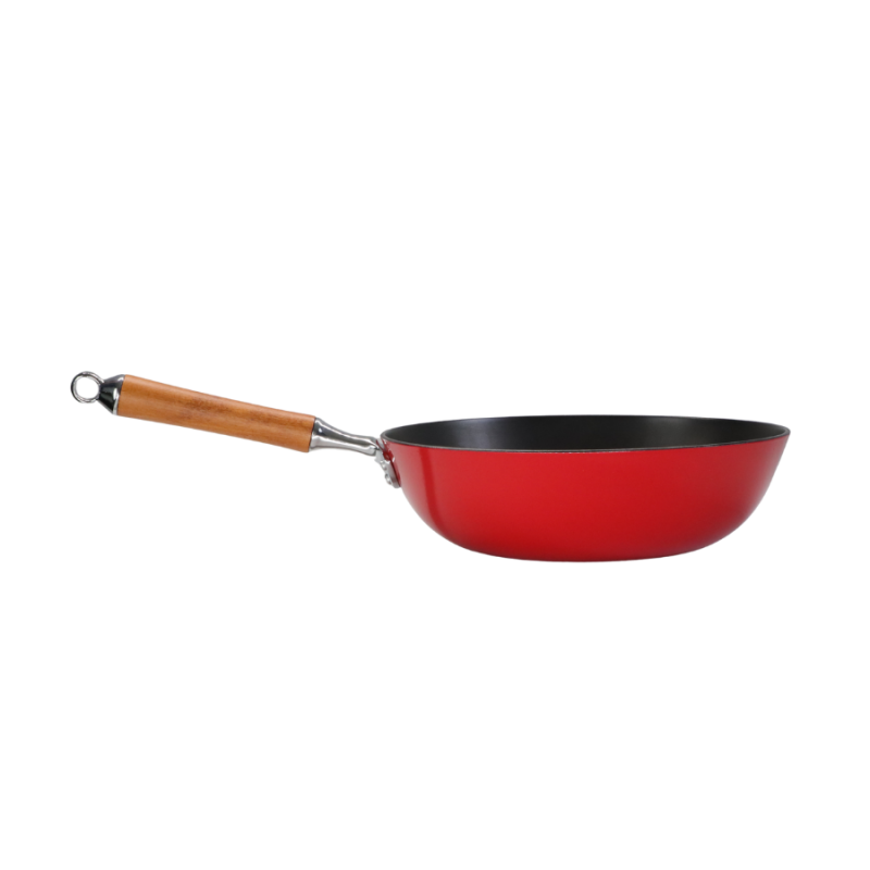 Ti-Reinforced Non-stick Cast Iron Wok - Image 2