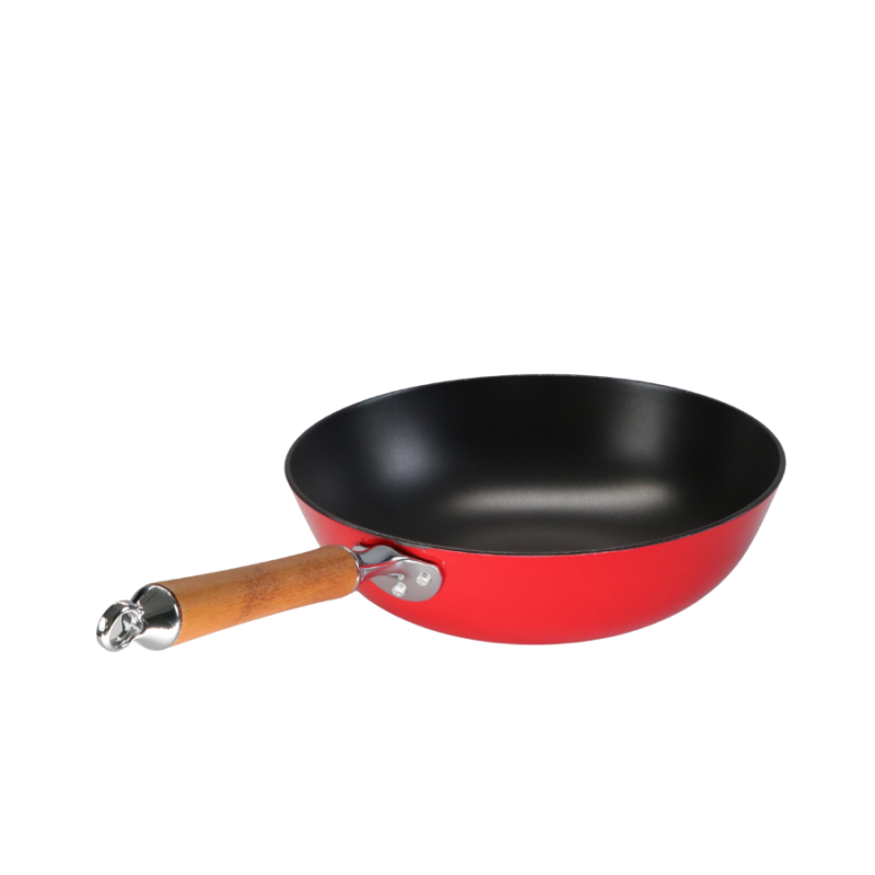 Ti-Reinforced Non-stick Cast Iron Wok - Image 3