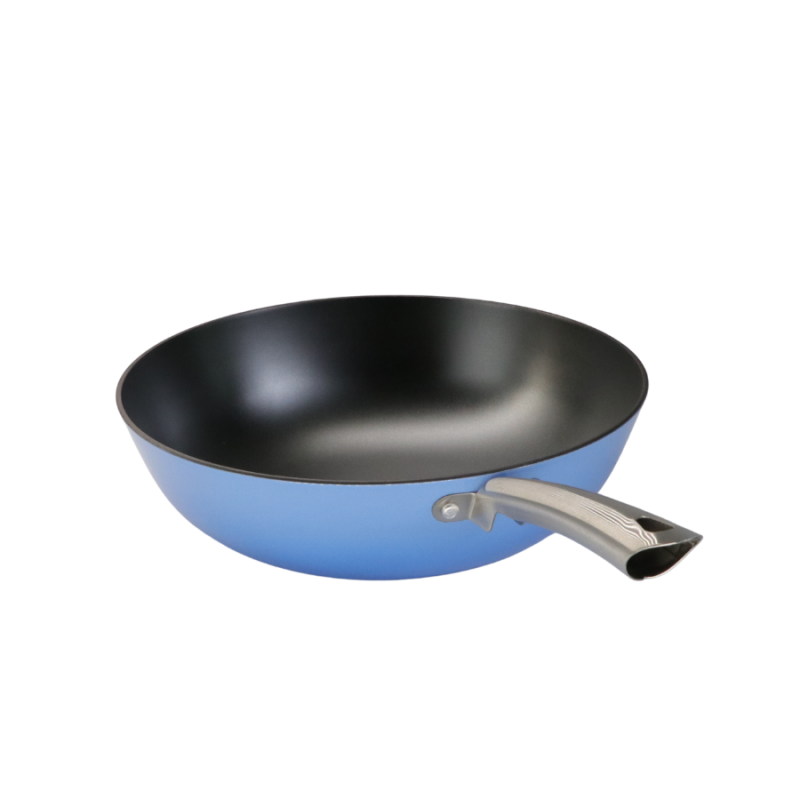 Enamel & Pre-seasoned cast iron wok - Image 4