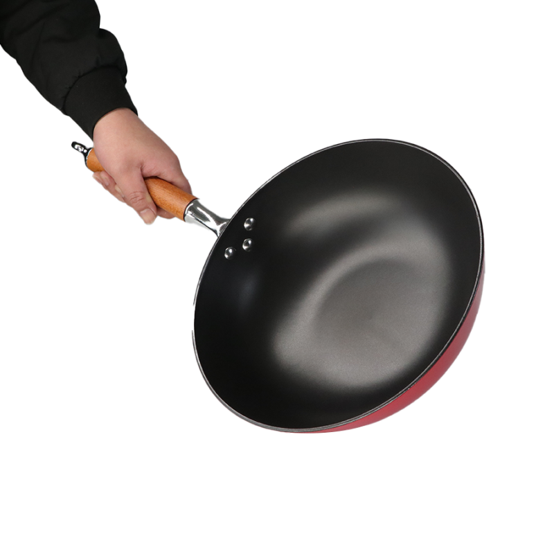 Ti-Reinforced Non-stick Cast Iron Wok - Image 4