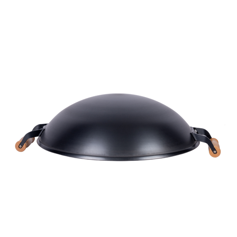 Classic nitriding cast iron wok with 2 side helpers （Round bottom) - Image 5