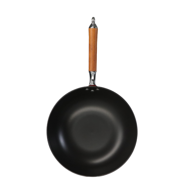 Ti-Reinforced Non-stick Cast Iron Wok - Image 5