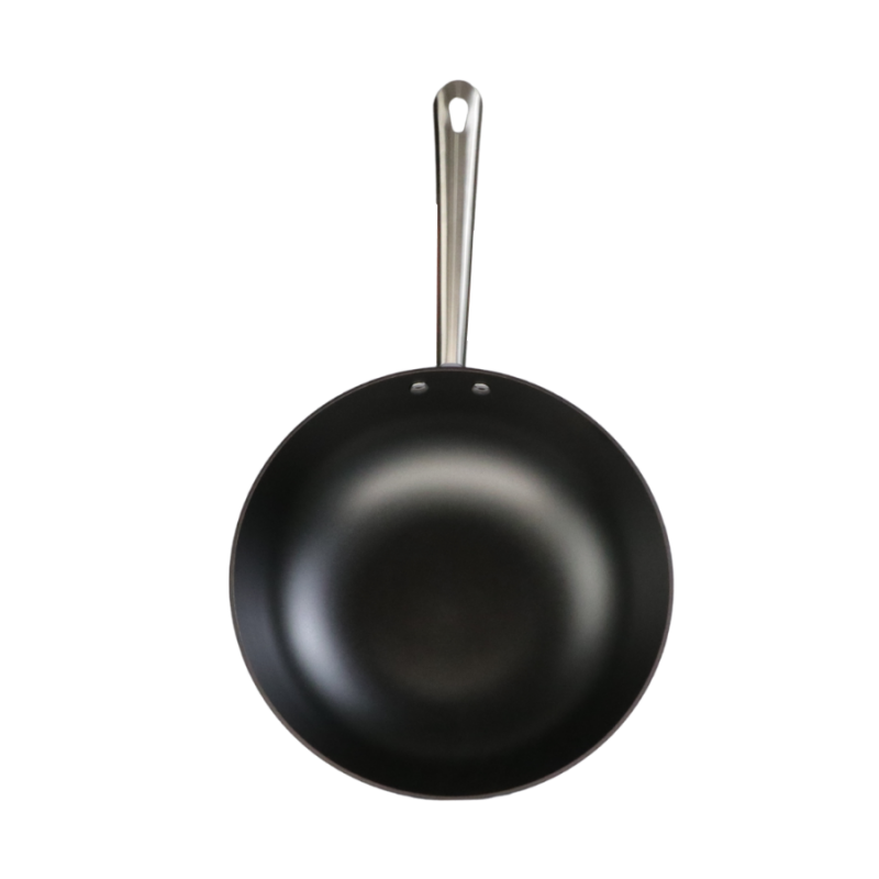 Enamel & Pre-seasoned cast iron wok - Image 6