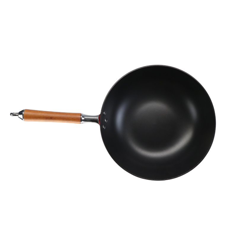 Ti-Reinforced Non-stick Cast Iron Wok - Image 6
