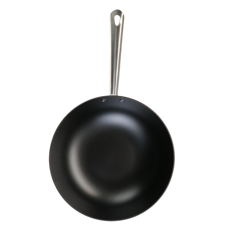 Enamel & Pre-seasoned cast iron wok - Image 7