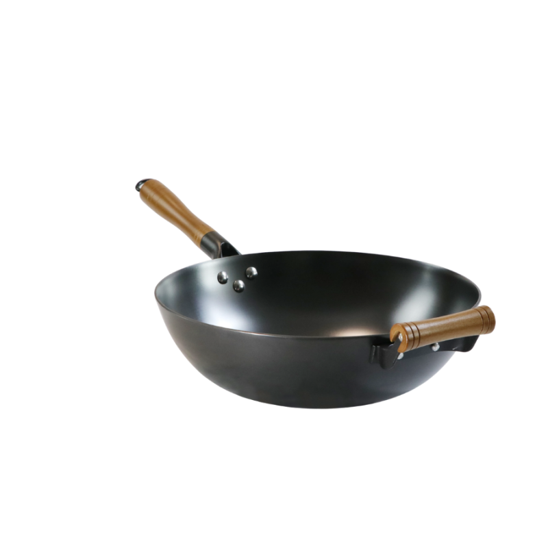 Classic nitriding cast iron wok （Flat bottom) - Image 2