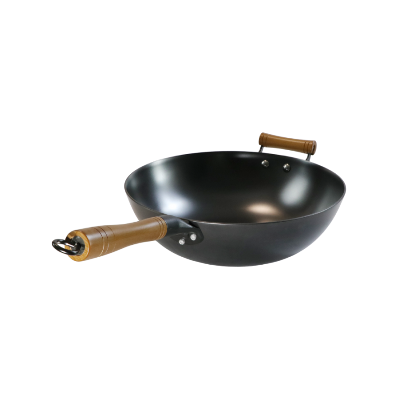 Classic nitriding cast iron wok （Flat bottom) - Image 3