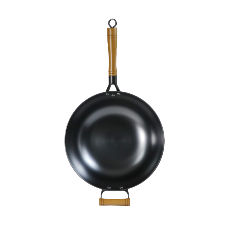 Classic nitriding cast iron wok （Flat bottom) - Image 4