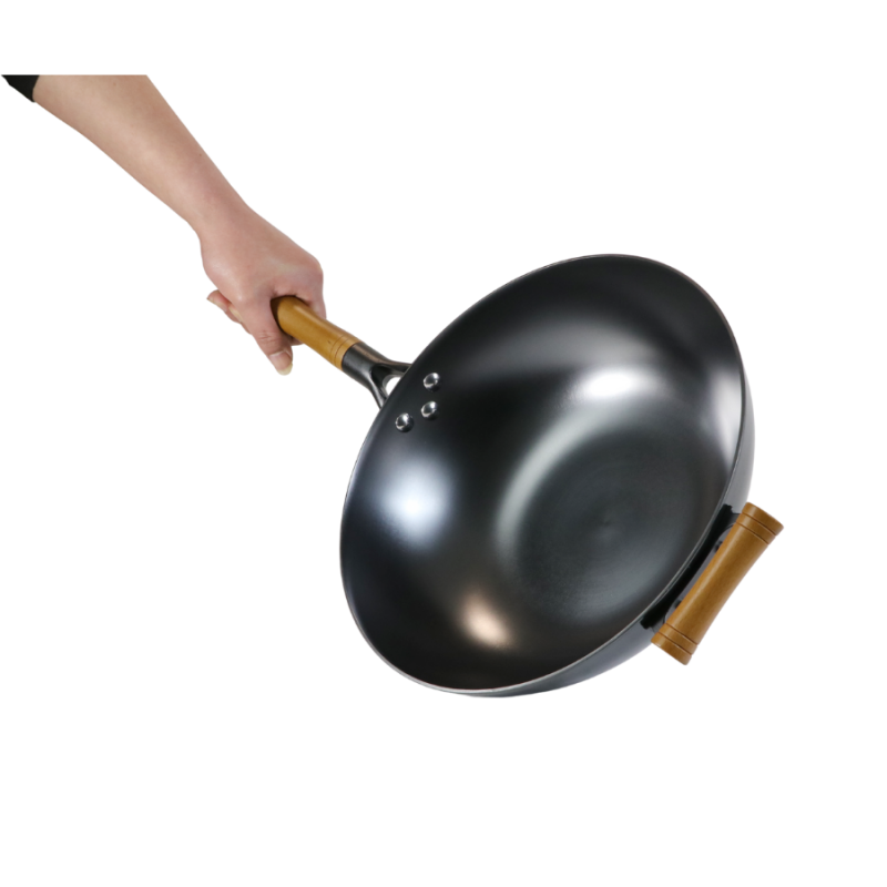 Classic nitriding cast iron wok （Flat bottom) - Image 5