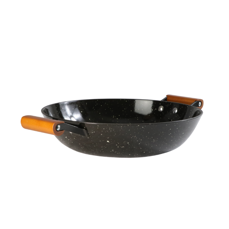 Marble Enamel Cast Iron Shallow Casserole - Image 4