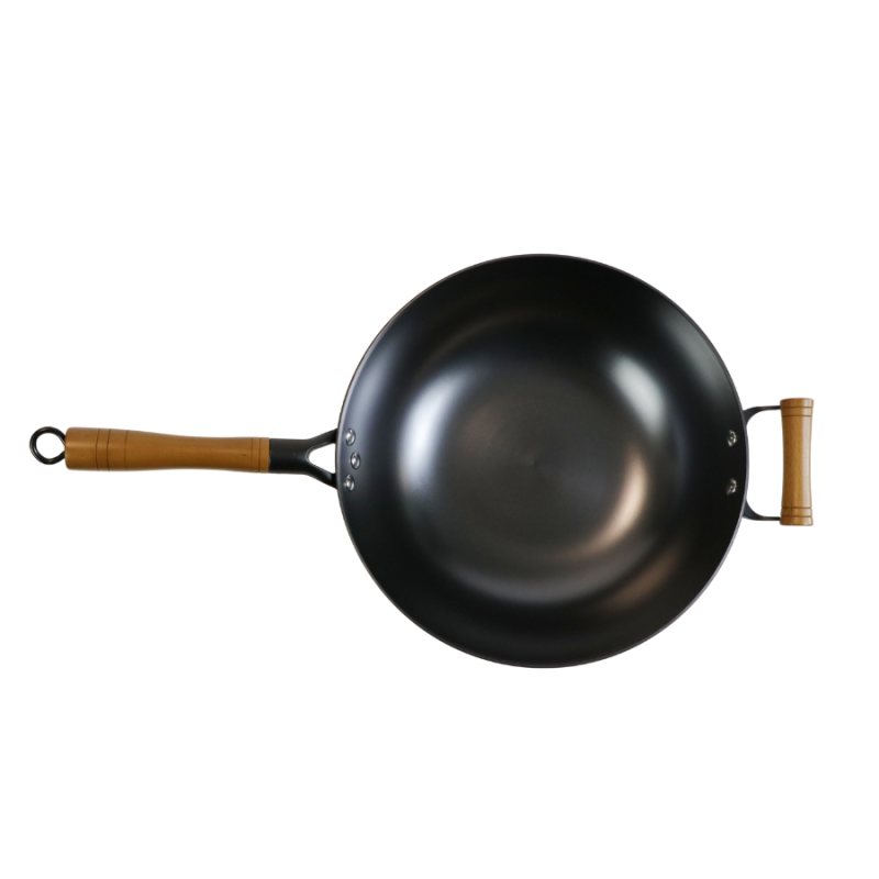 Classic nitriding cast iron wok （Flat bottom) - Image 6
