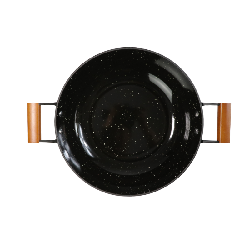 Marble Enamel Cast Iron Shallow Casserole - Image 6
