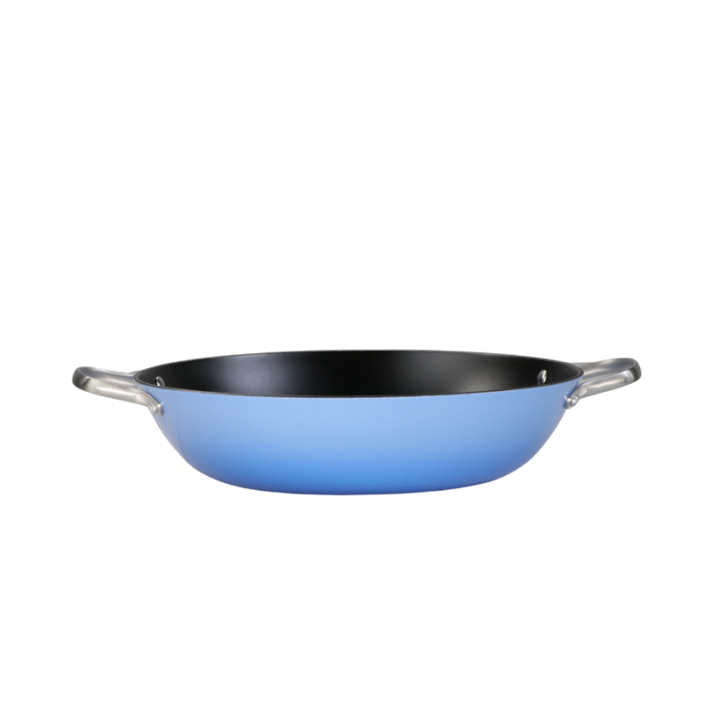 Enamel & Pre-seasoned cast iron shallow casserole - Image 2