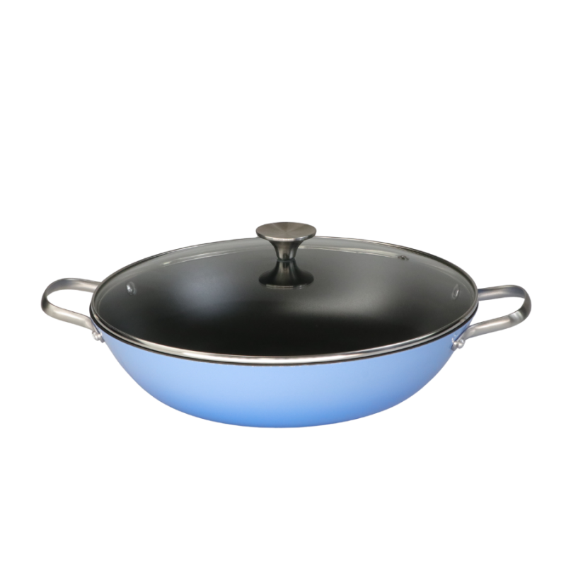Enamel & Pre-seasoned cast iron shallow casserole - Image 3
