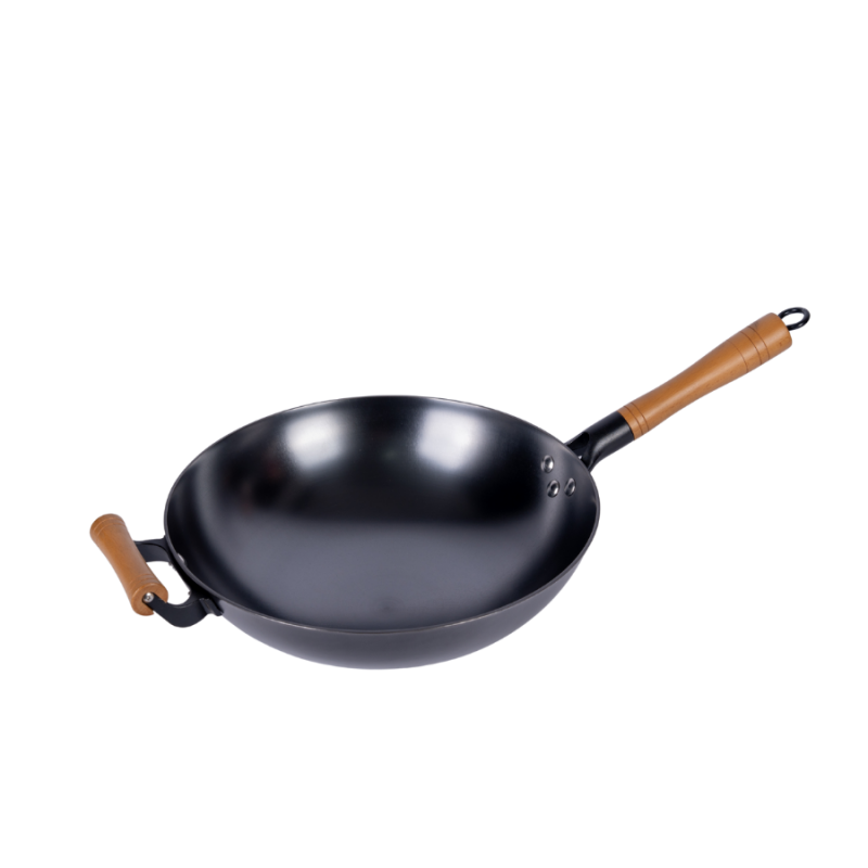 Classic nitriding cast iron wok （Round bottom) - Image 3