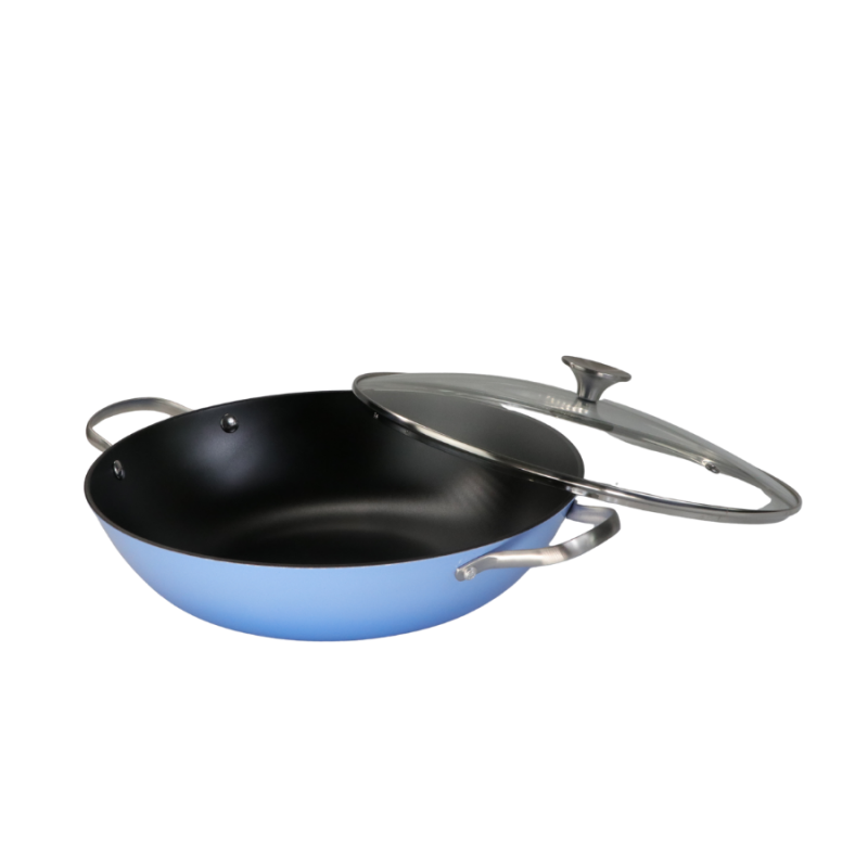 Enamel & Pre-seasoned cast iron shallow casserole - Image 6