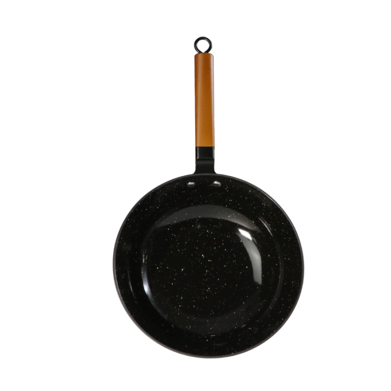 Marble Enamel Cast Iron Wok - Image 4