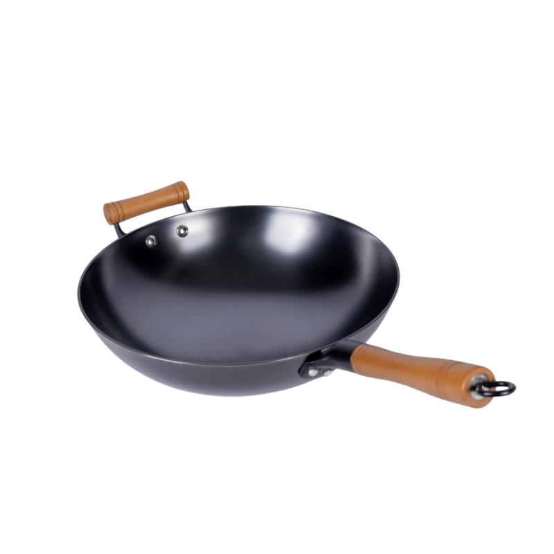 Classic nitriding cast iron wok （Round bottom) - Image 4