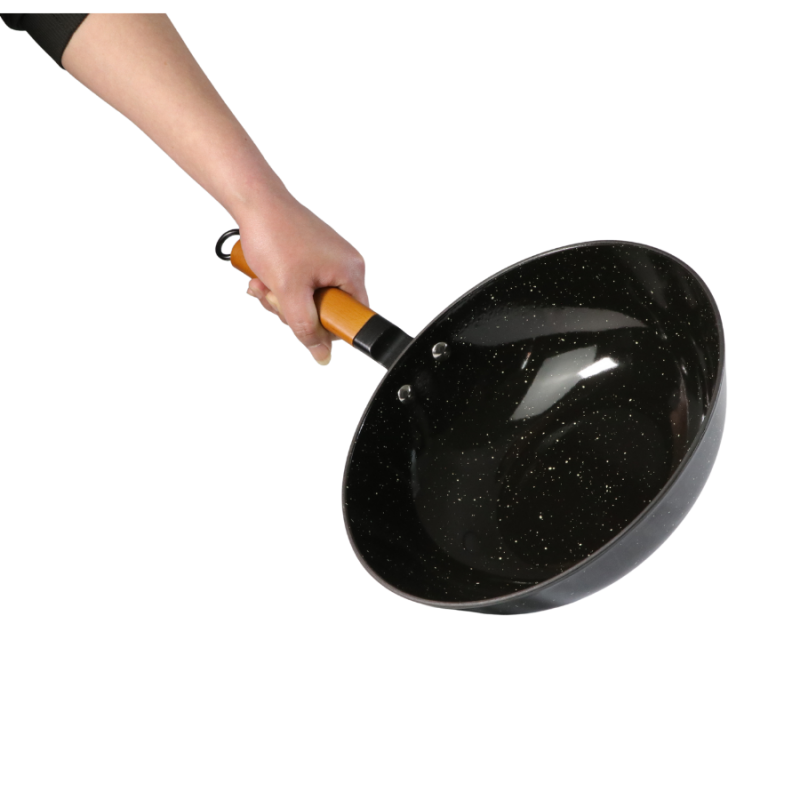Marble Enamel Cast Iron Wok - Image 6