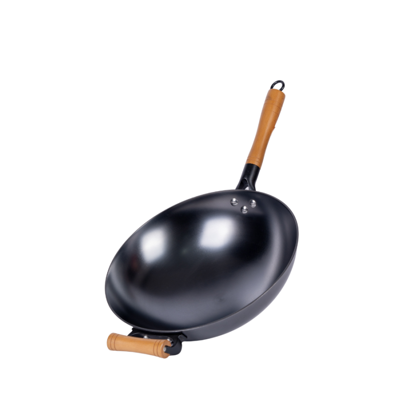 Classic nitriding cast iron wok （Round bottom) - Image 6