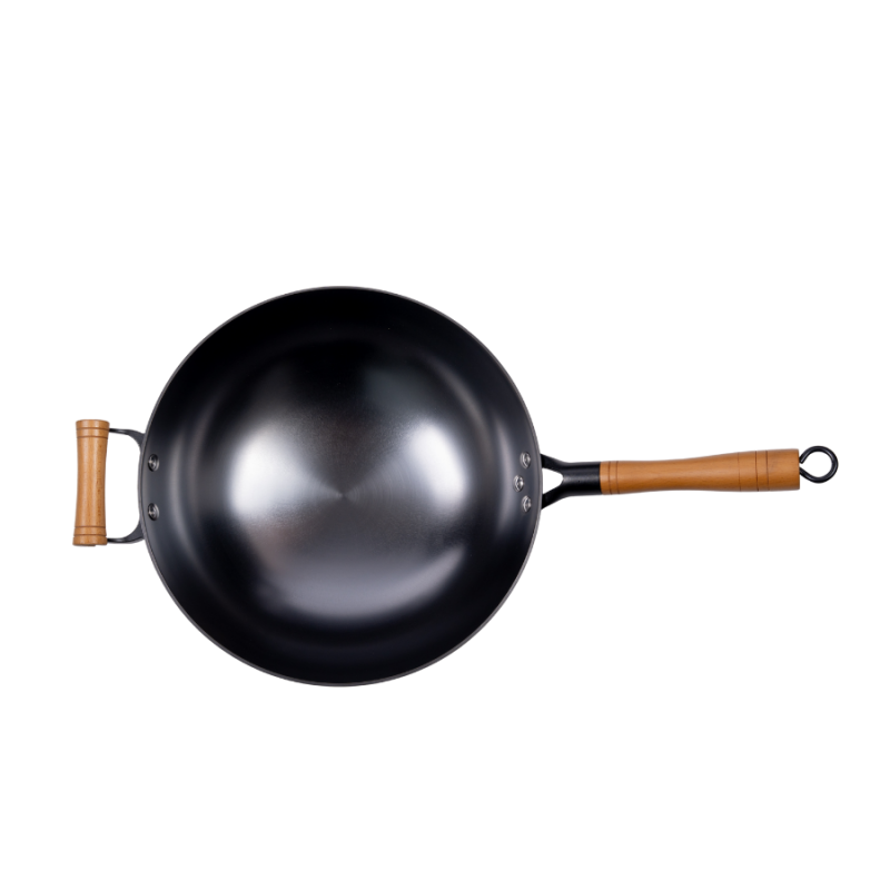 Classic nitriding cast iron wok （Round bottom) - Image 7