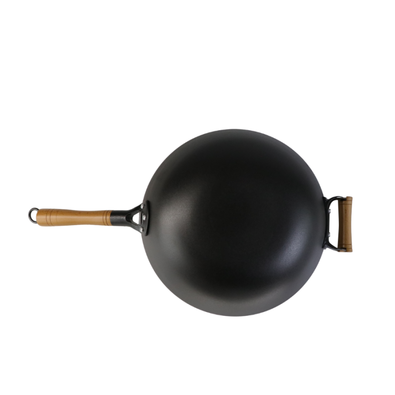 Low-fat texture enamel nonstick cast iron wok - Image 7