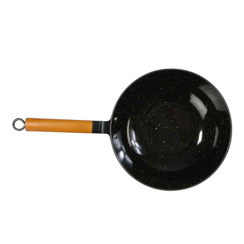 Marble Enamel Cast Iron Wok - Image 7