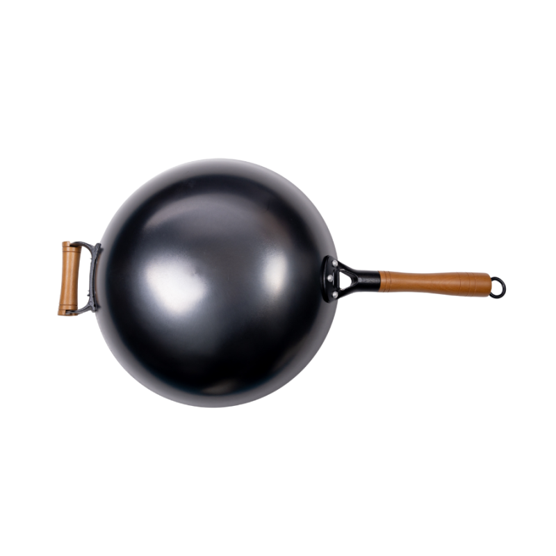 Classic nitriding cast iron wok （Round bottom) - Image 8
