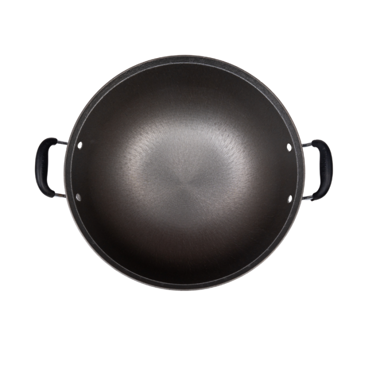 Single-side polished wok (round bottom& double handles) - Image 4