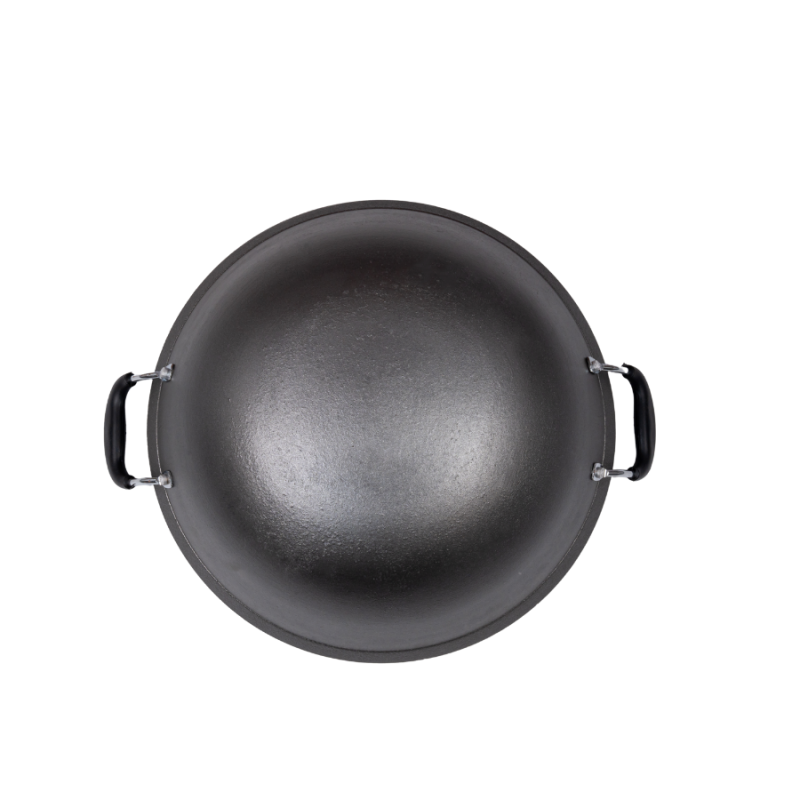 Single-side polished wok (round bottom& double handles) - Image 5