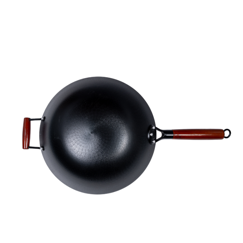 Oil pre-seasoned cast iron wok (round bottom) - Image 7
