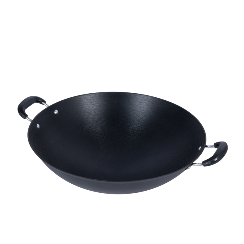 Oil pre-seasoned large cast iron wok - Image 3