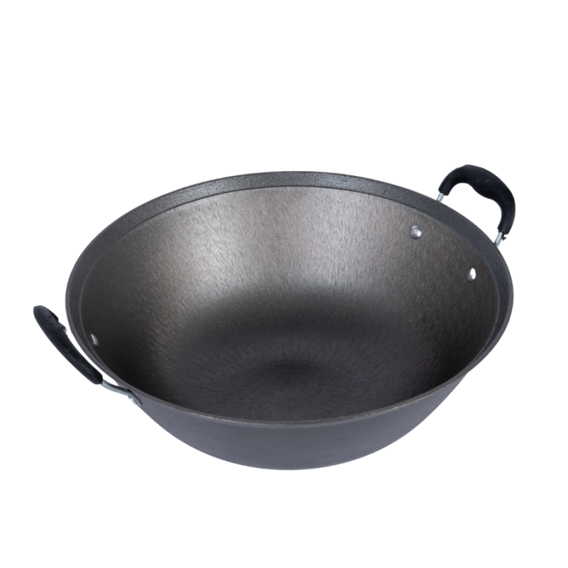 Single-side polished deep wok (round bottom& double handles) - Image 6