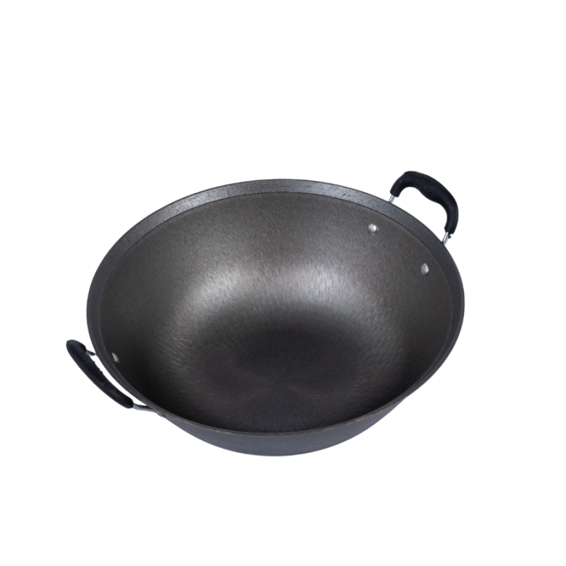 Single-side polished deep wok (round bottom& double handles) - Image 5