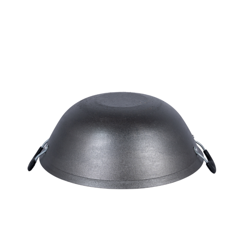 Single-side polished deep wok (round bottom& double handles) - Image 4