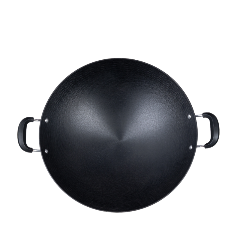 Oil pre-seasoned large cast iron wok - Image 5