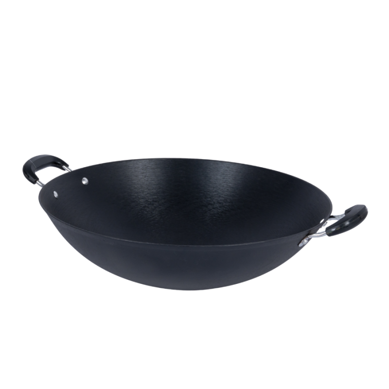 Oil pre-seasoned large cast iron wok - Image 7