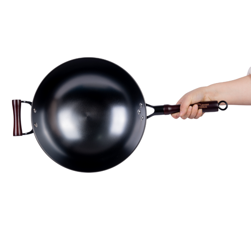 Stir-fry nitriding cast iron wok  （Round bottom) - Image 5