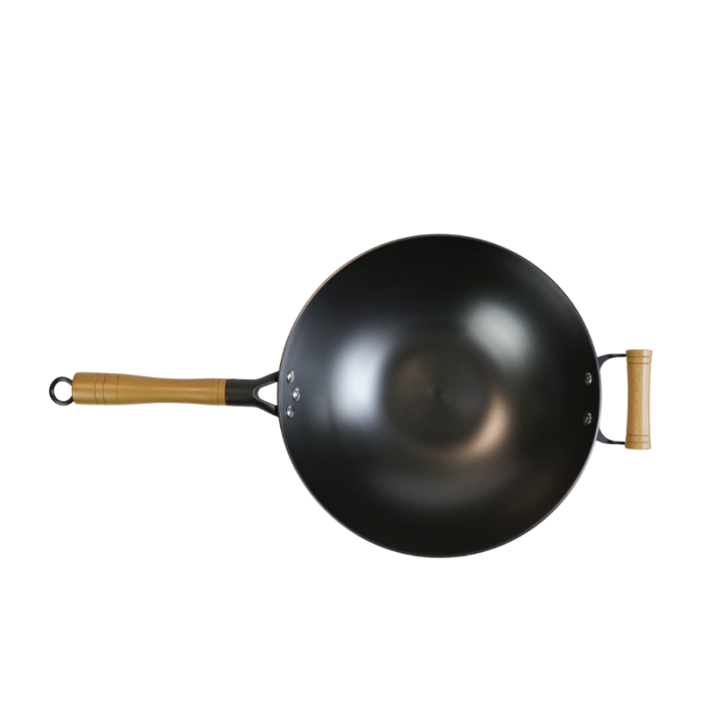 Pineapple texture cast iron wok （Flat bottom) - Image 6