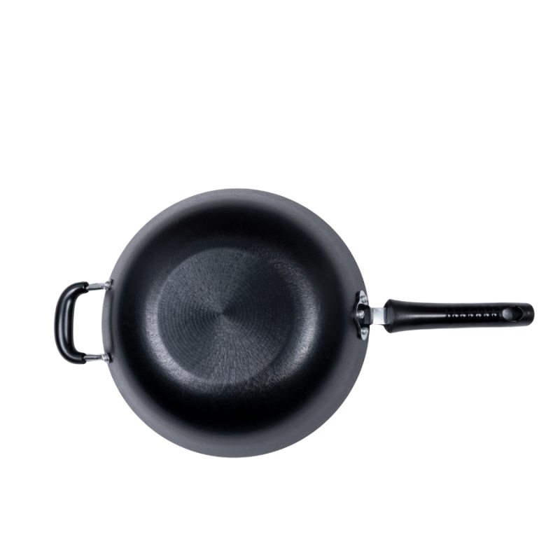 Oil pre-seasoned cast iron wok (flat bottom) - Image 8
