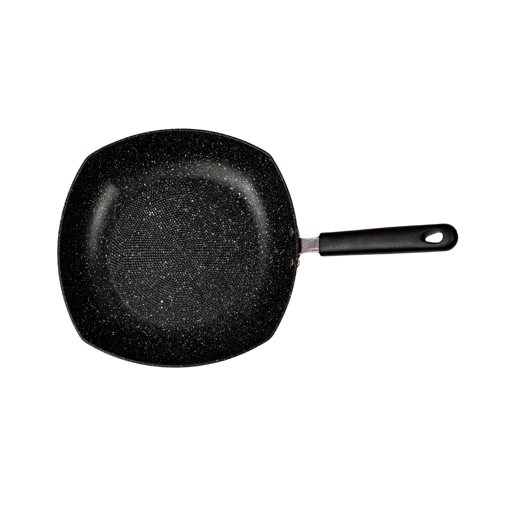 Marble nonstick cast iron square frying pan