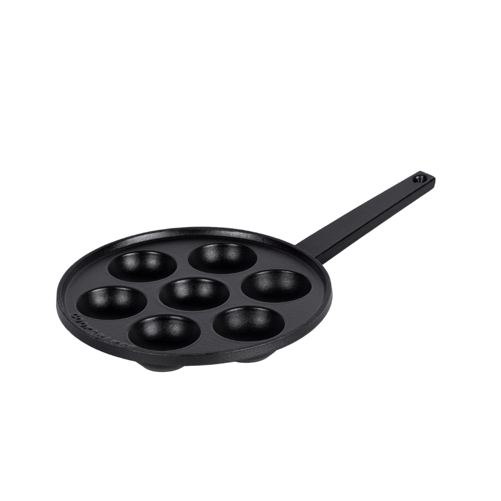 Traditional enameled cast iron skillet