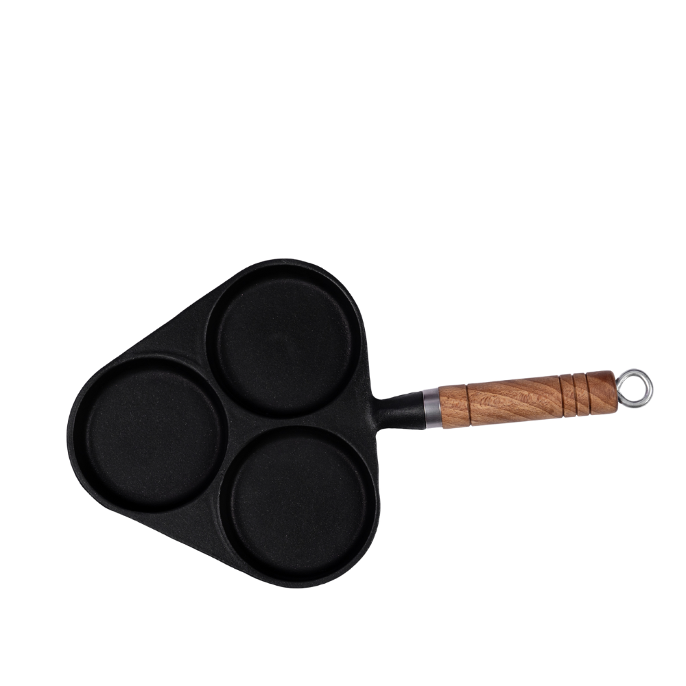 Traditional enameled cast iron skillet