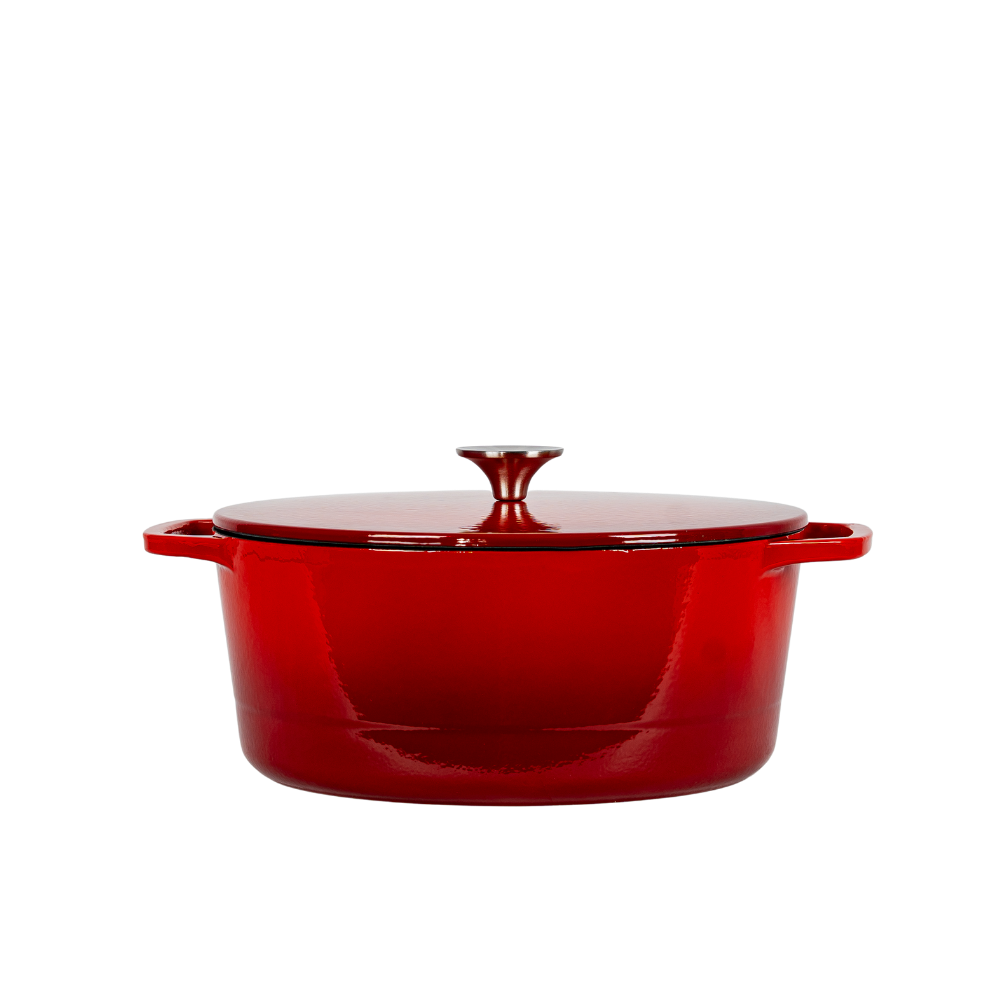 Traditional enameled cast iron deep casserole - Image 2