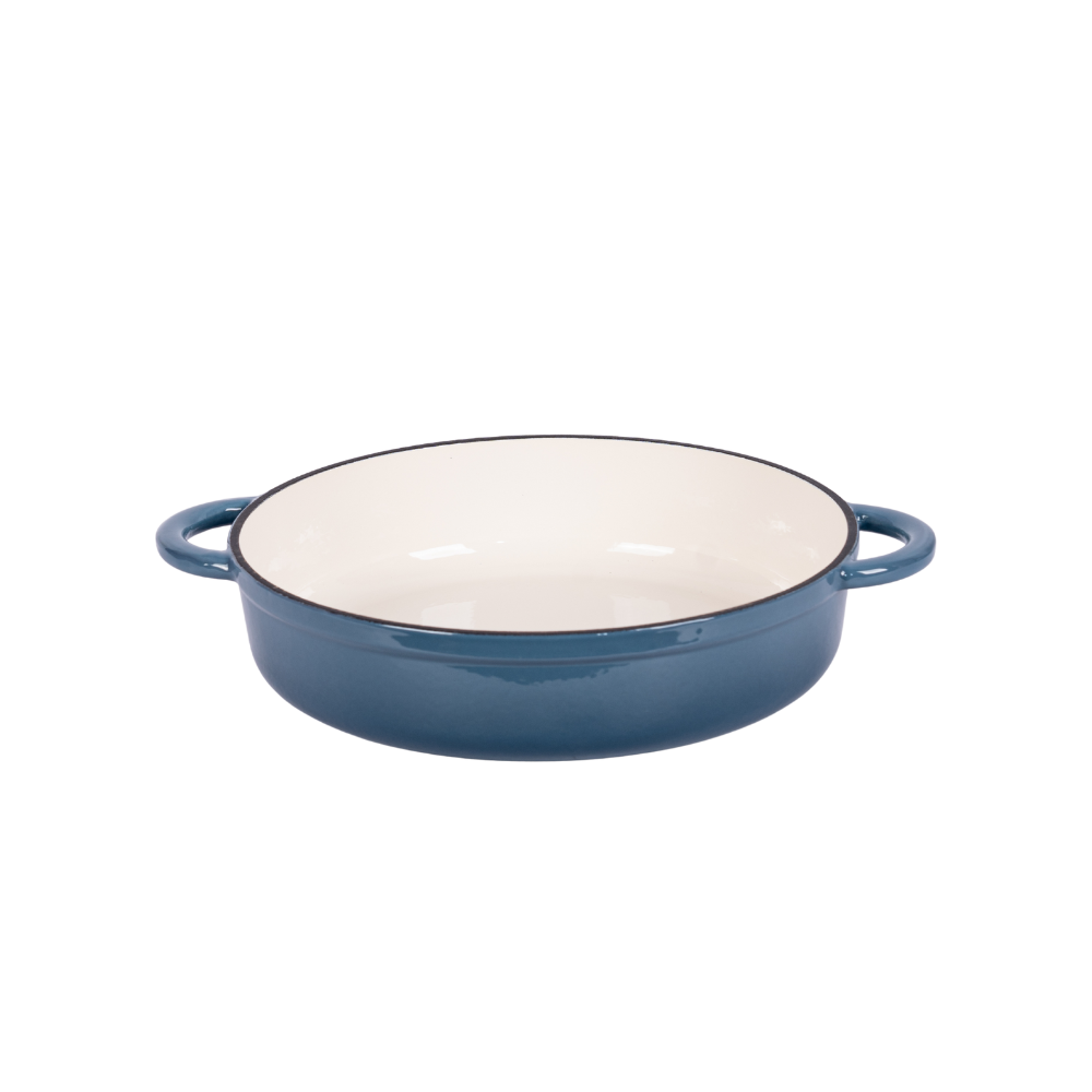 Traditional enameled cast iron shallow casserole - Image 5