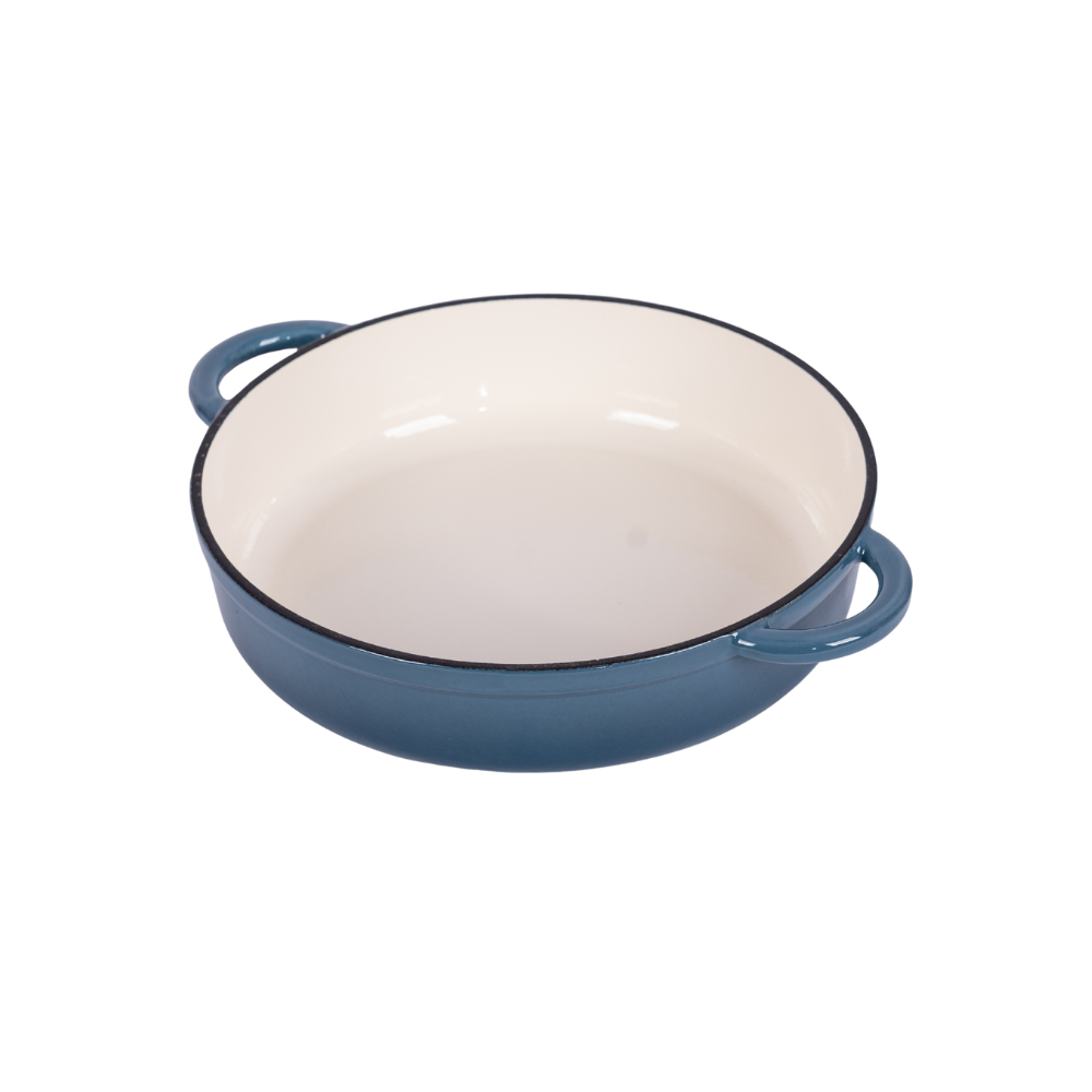 Traditional enameled cast iron shallow casserole - Image 6