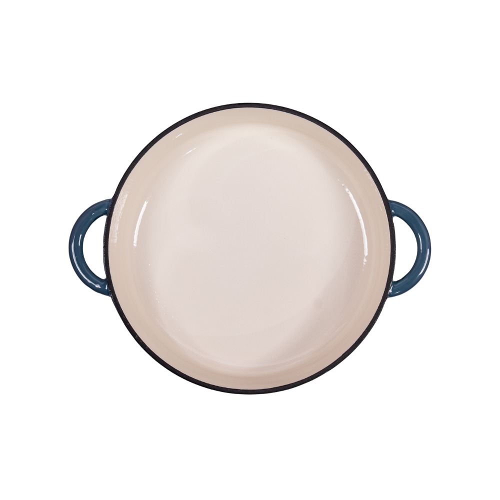 Traditional enameled cast iron shallow casserole - Image 8