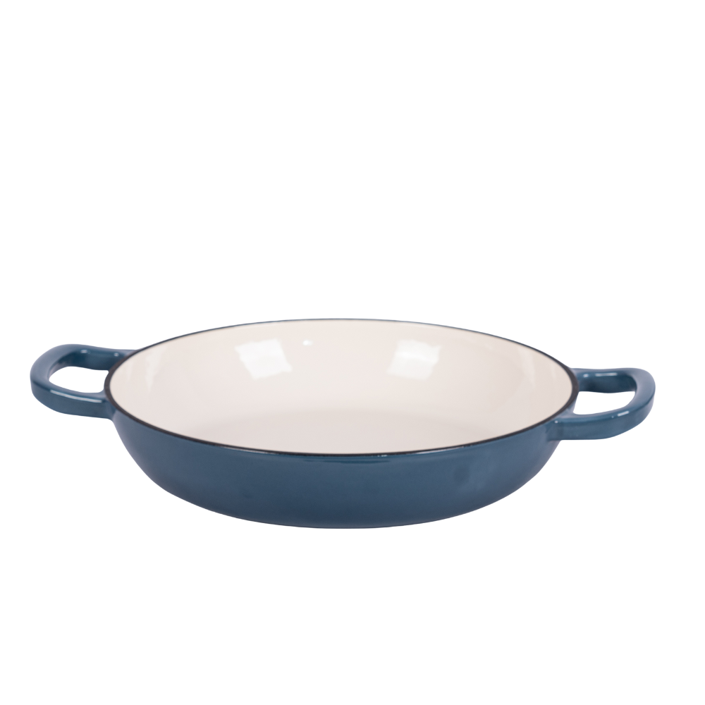 Traditional enameled cast iron shallow casserole - Image 4